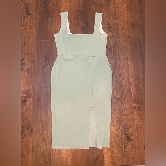 Sage green form fitted dress size 10 - Picture 1 of 2